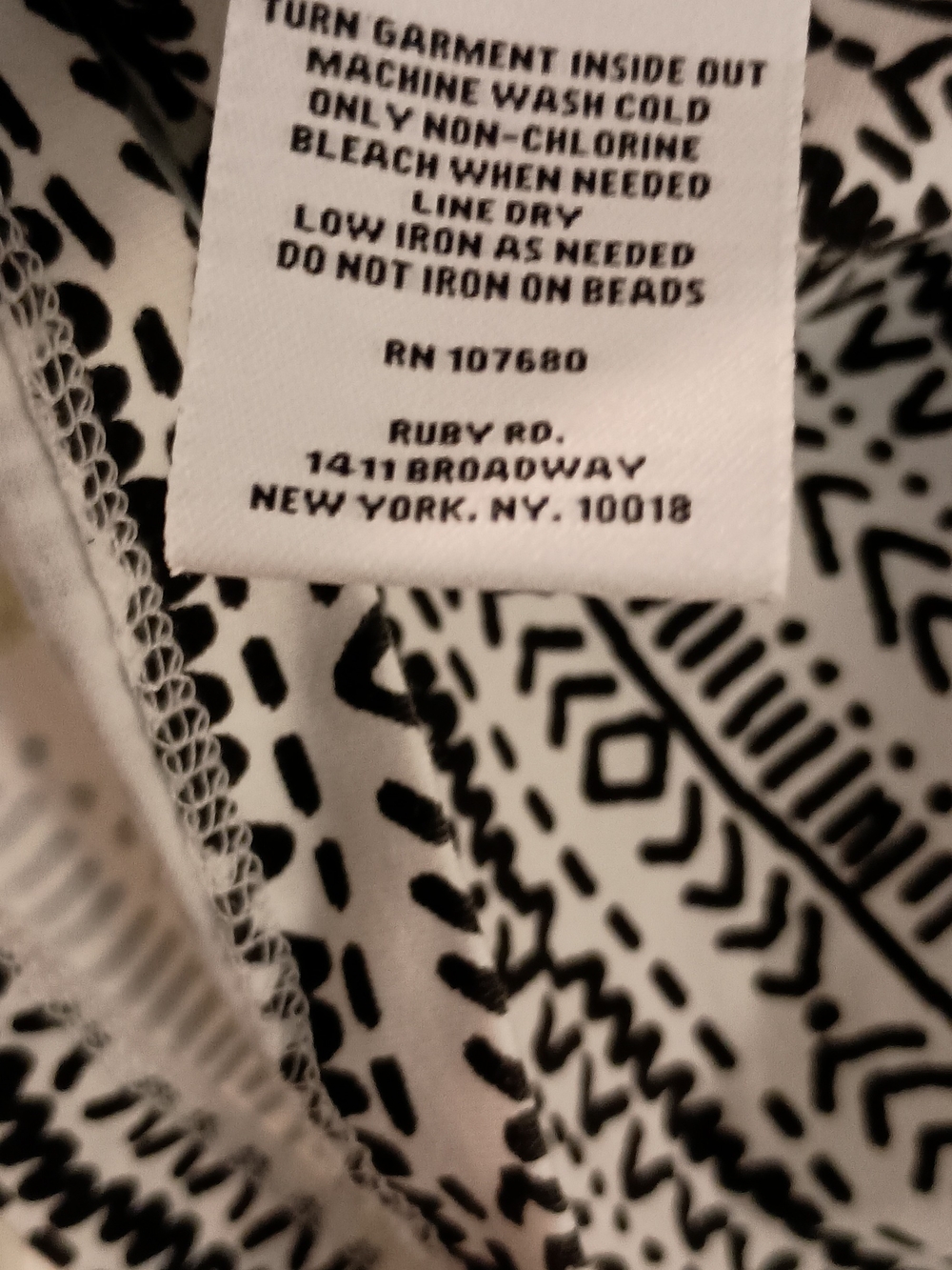 Ruby Rd. Teal and Black Patterned Top - Picture 9 of 11
